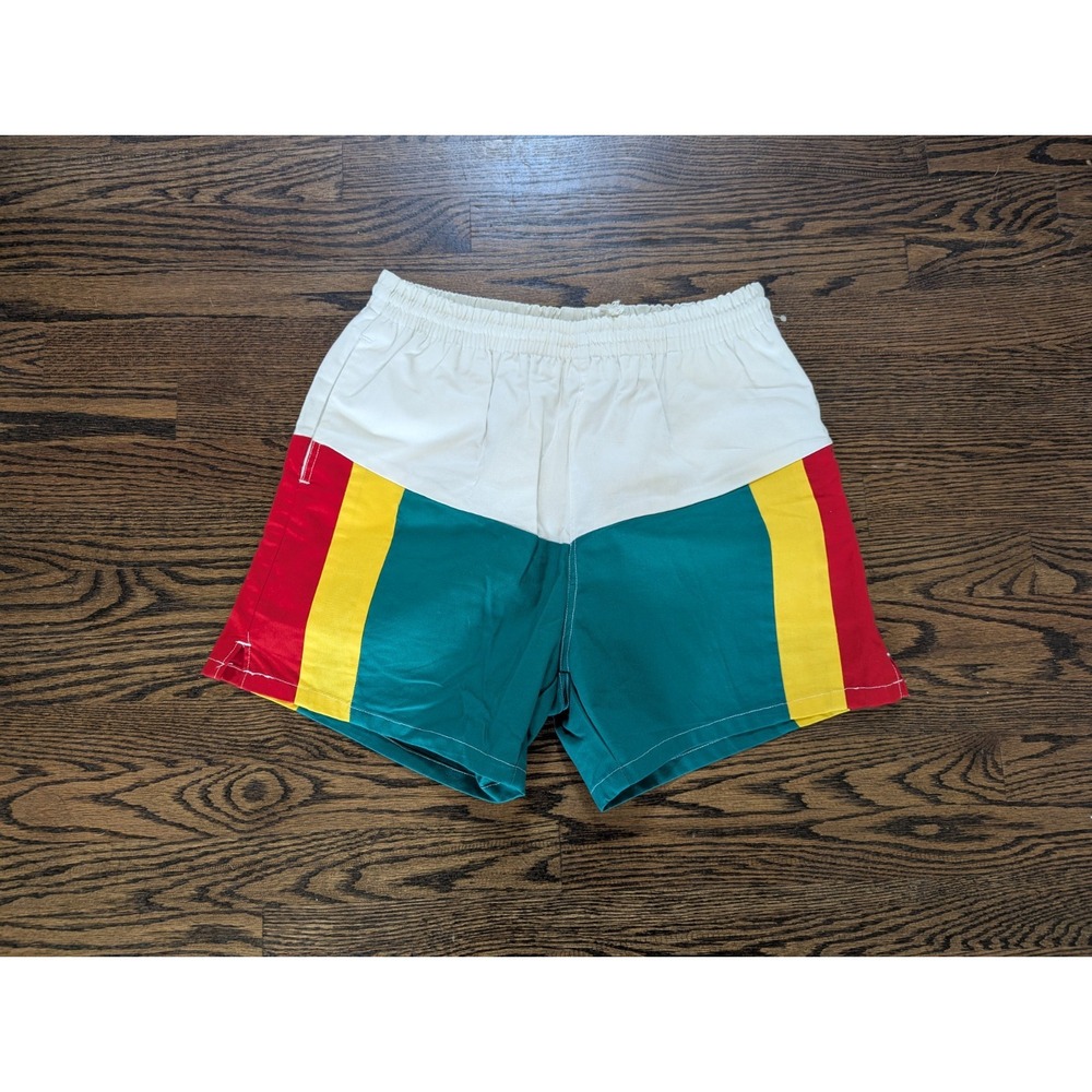 Vintage Patrician Swim Trunks Mens Medium M/L Colorblock Shorts Drawstring Net